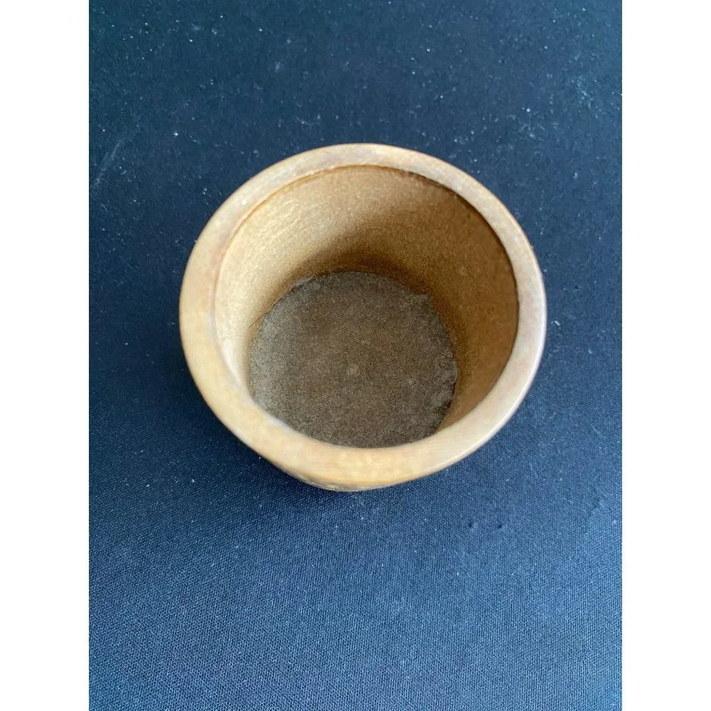 Vintage Boho Hand Carved in India Wooden Storage/Pen Holder